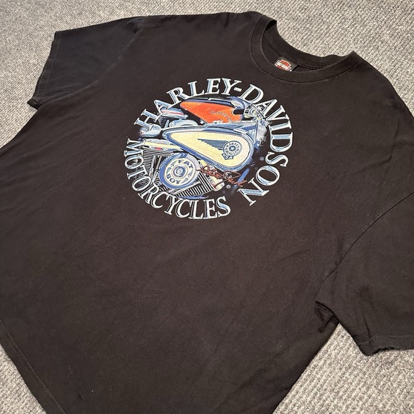 Harley-Davidson Motorcycles FAT BOY Black LE Stafford Texas T-Shirt XXXXL‎ 4XL - Picture 1 of 8